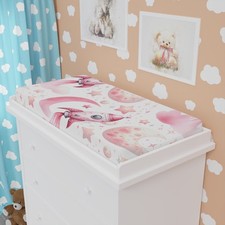 Rocket Dreams Baby Changing Pad Cover   Pink Space Nursery Decor  Gift