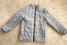 Under Armour ColdGear Youth Large YL Puffer Jacket Gray Insulated Pockets EUC