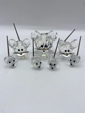 Swarovski crystal, family of 7 x mouse ornaments, all in very good condition 