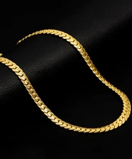 Elegant 18K Gold Plated Stainless Steel Necklace Choker Women’s Men's Unisex