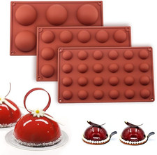 Halbkugel Silikonform Set für Schokolade Kuc...