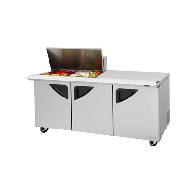 Turbo Air TST-72SD-15M-N 72'' Mega Top Sandwich/Salad Prep Table w/ 3 Doors, 1...