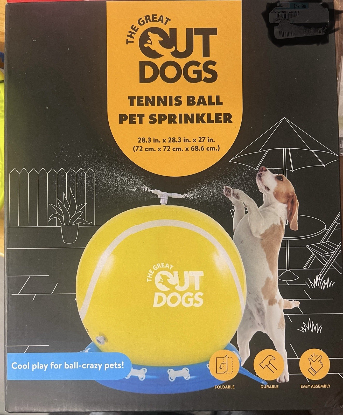 Tennis Ball Pet Sprinkler The Great OutDogs, Cool Play For Ball-crazy Pets. New