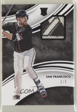 2016 Panini Immaculate Swatches Brand Logo 2/5 Mac Williamson #IS-MW 7w7