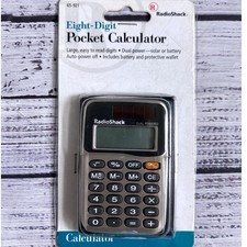 RadioShack 65-921 Eight-Digit Pocket Calculator Dual Power Solar Battery New