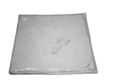 Babycottons Otto Receiving Blanket 73x69cm White Cars Pima Cotton Baby Boy