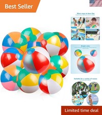 Inflatable Beach Ball Classic Rainbow Color Birthday Pool Party Favors Summer...