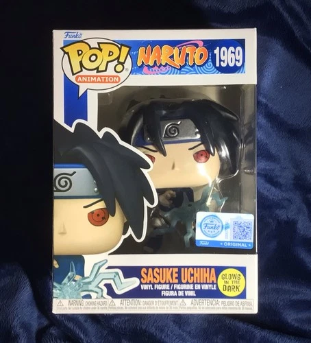 Funko Pop! Naruto 1969 Sasuke Uchiha Entertainment Earth Glow Exclusive