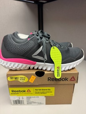 REEBOK Women's Twistform Blaze Sneaker Grey Pink White Size 6 Brand New