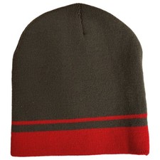 Athletic Works Boys Green Red Knit Stocking Cap Hat Beanie