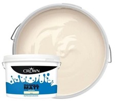 Crown Magnolia Matt Emulsion Paint 10L – Interior Walls & Ceilings (Washable) 2.48 per litre
