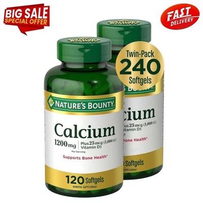 Nature'S Bounty Calcium 1200 Mg with Vitamin D3 - Bone Health Softgels, Calcium