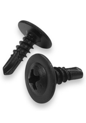 Phillips Wafer Head #6 x 1/2'' Self-tapping Screw, 200pcs Round Head (Black)