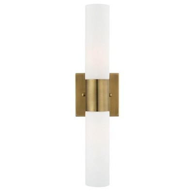 2 Light ADA Bathroom Light In Nautical Style-17.75 Inches Tall and 4.5 Inches