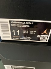 Jordan Max Aura 7 Shoes - Varsity Red /Black-White | Men’s Size: 11 US