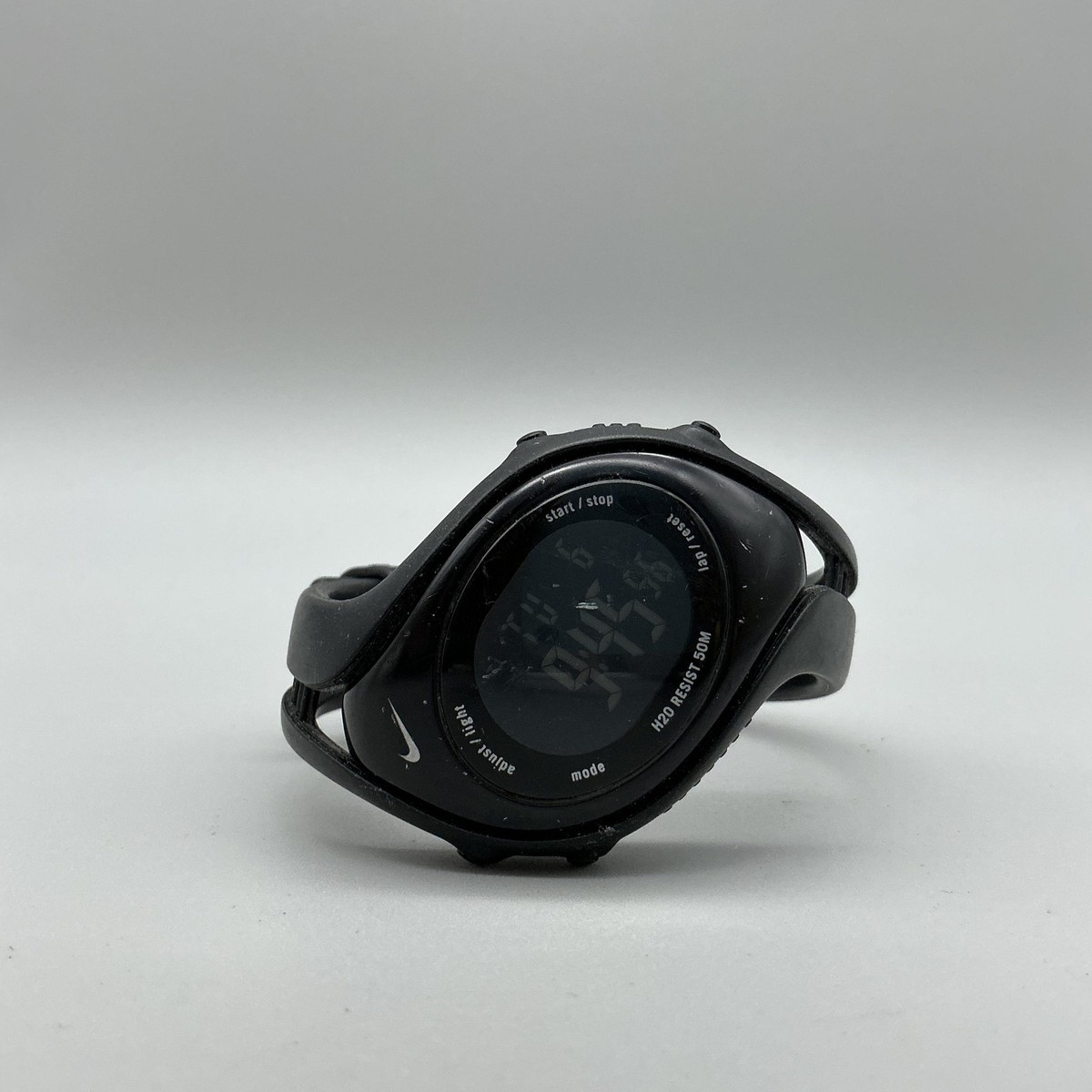 Nike Men Triax Watch 38mm Black Digital Chronograph Backlight