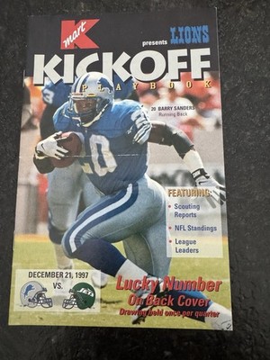1997 Detroit Lions Kickoff Magazine Featuring Barry Sanders