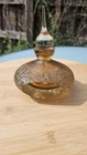 Vintage Handblown Murano Sommerso Amber Art Glass Perfume Bottle w/Sliced Window