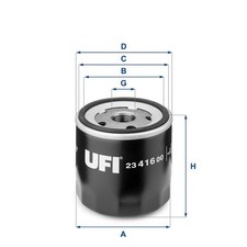 UFI Ölfilter 23.416.00 für FORD
