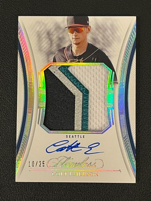 #ad Colt Emerson 2025 Panini Flawless Auto Jumbo Patch Relic 25 Mariners $129.99