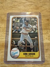 Fleer 1981 Kirk Gibson #481 Detroit Tigers Baseball Card Rookie Base Set