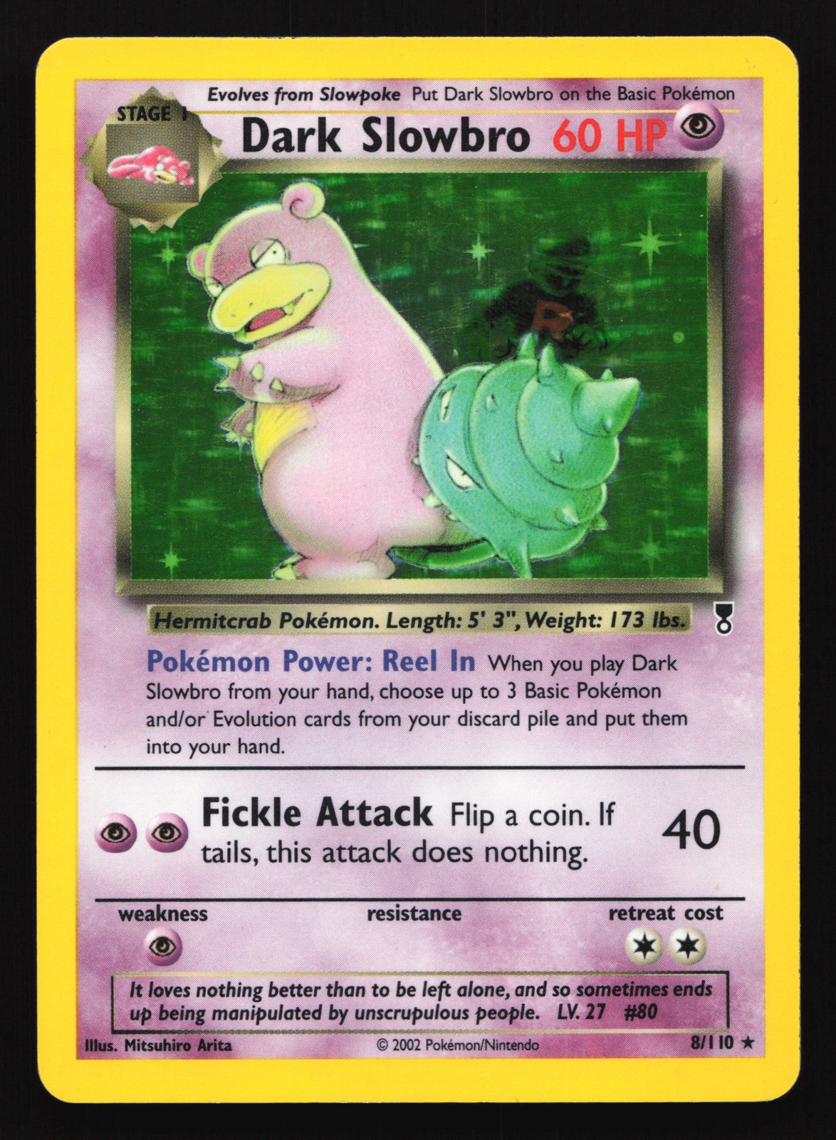 Dark Slowbro 8/110 Legendary Collection Holo Rare Pokemon Card