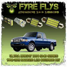 White LED interior lights package kit for 1998-2011 Ranger 6 pcs 3014 series SMD