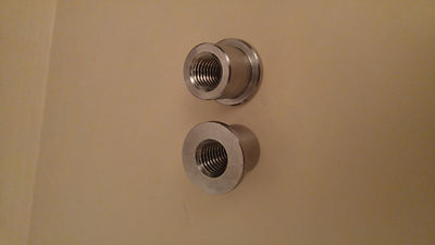 1/4-20 THREADED weld BUNGS  1018 Steel low Profile. TWO PIECES.
