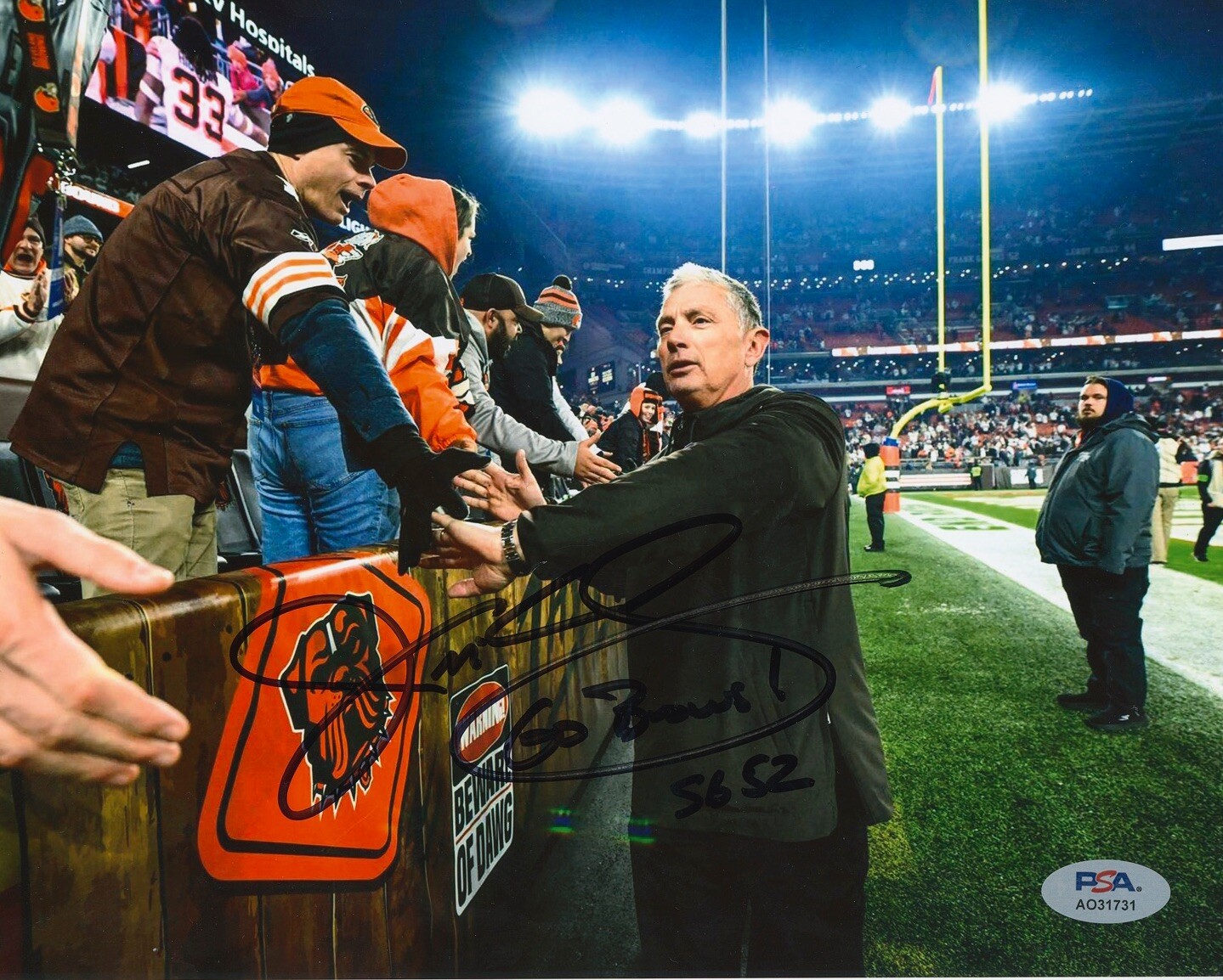 Jim Schwartz Signed Autographed 8x10 Photo Cleveland Browns Psa/Dna Coa Myles 