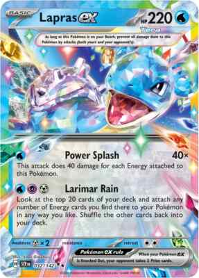 Pokémon TCG Lapras ex 032/142 Ultra Rare Stellar Crown NM/M | eBay