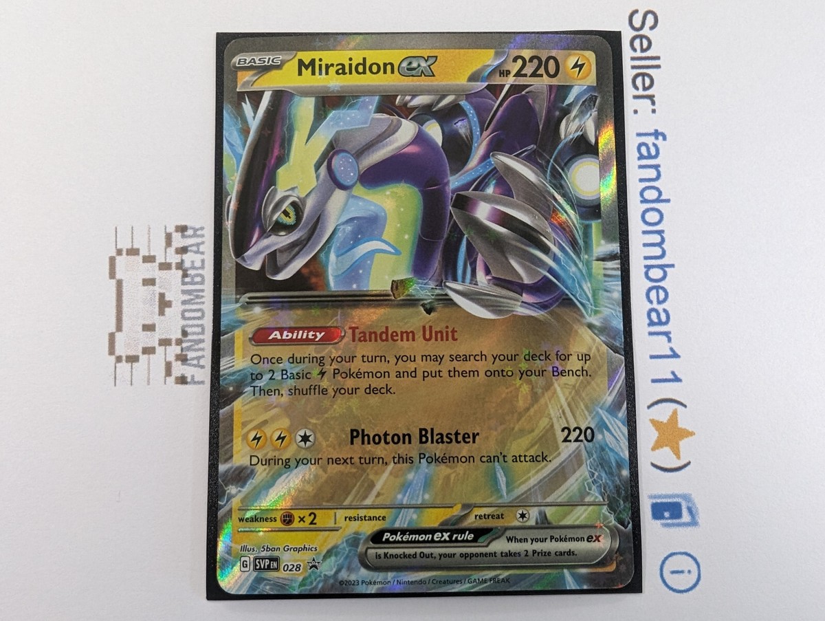 Lote Cartas Pokémon Miraidon Ex & Koraidon Ex - Scarlet Violet Promo Estrella Negra SVP028 SVP029