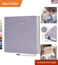 Customizable 40-Page Photo Album - Self-Adhesive, 4x6, 5x7, 8x10 Options, Grey