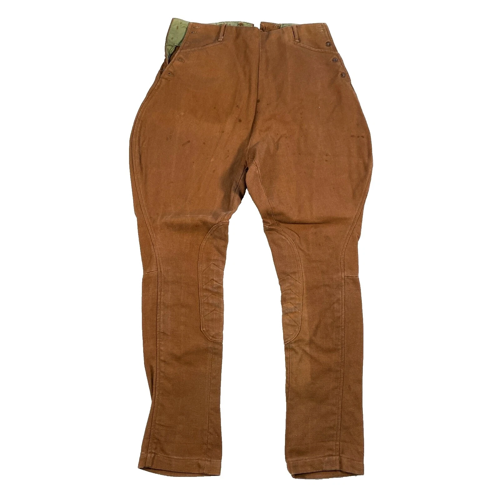 Pantalones vintage marrón de algodón para hombres