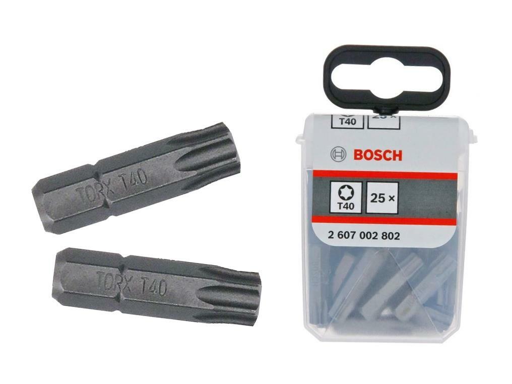 Bosch Professional Tx40 25mm ExtraHard Screwdriver Bit TicTacBox 25pk 2607002802