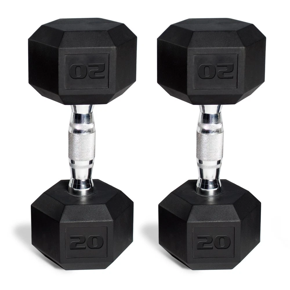 Rubber-Coated Hex Dumbbells Set of 2 Home Gym Fitness Exercise Workout See Sizes
Opens in a new wind