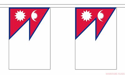 NEPAL 9 METER FAHNE 30 FAHNEN Flagge NEPALESE KATHMANDU SHERPA NEPALI