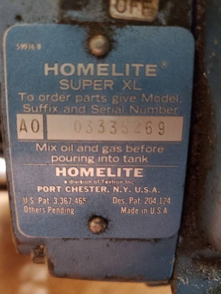 Homelite Super Xl Chainsaw For Parts Or Repair eBay
