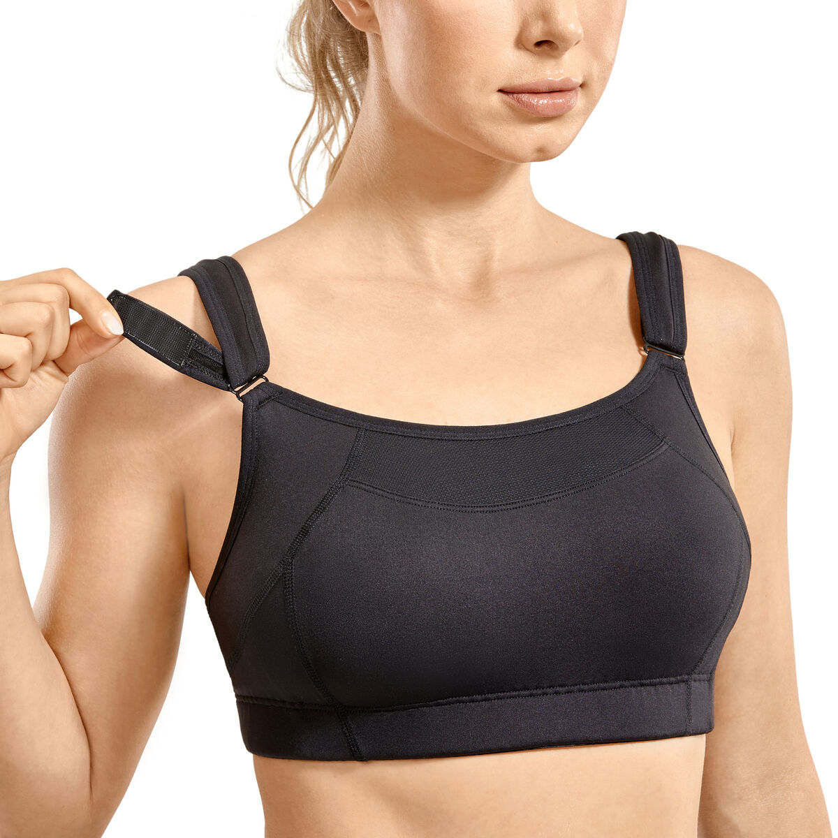 SYROKAN Women's Wirefree High Impact No Bounce Full Support Workout Sports  Bras