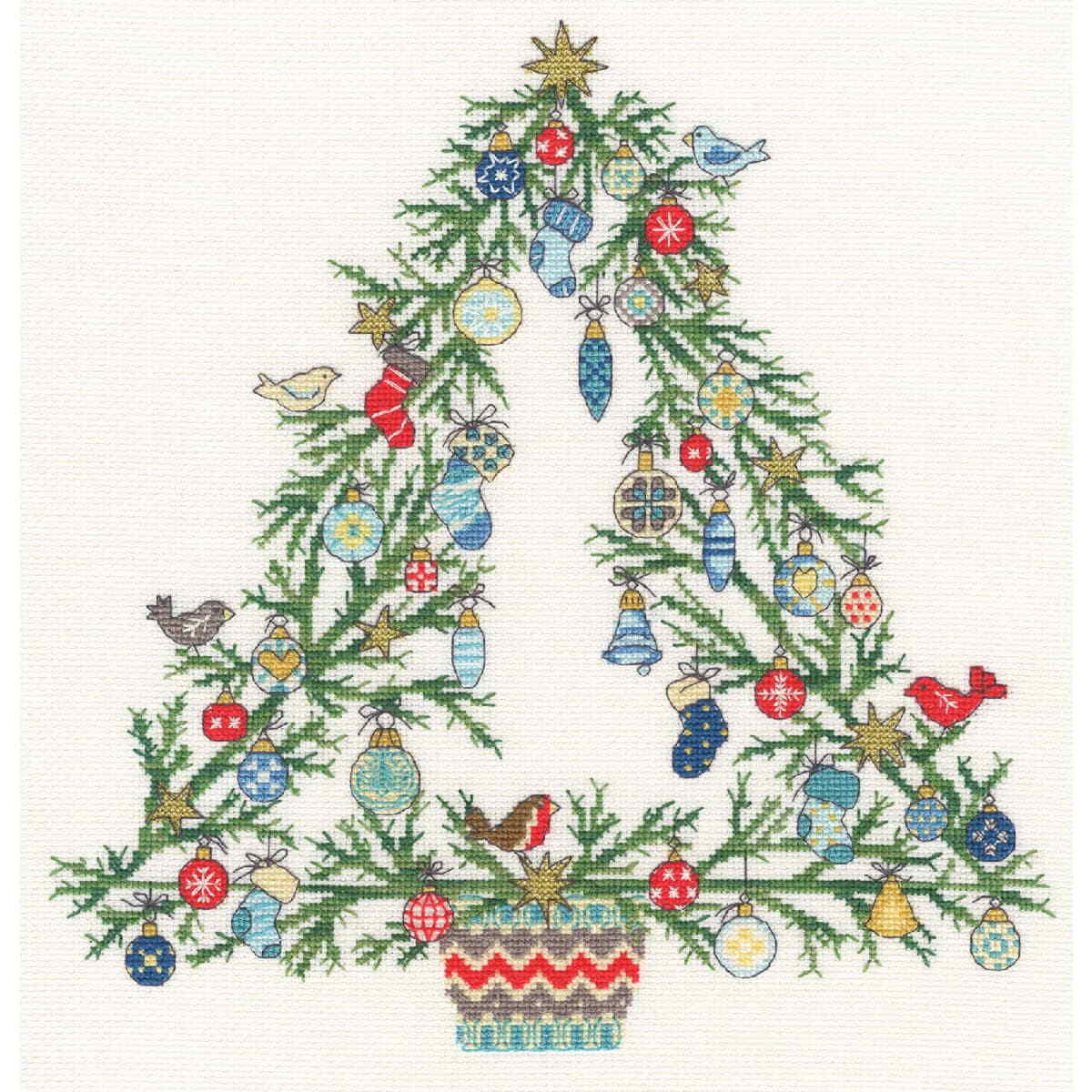Bothy Threads counted cross stitch kit ""Tree Of Joy "", XX23, 27x28cm, DIY