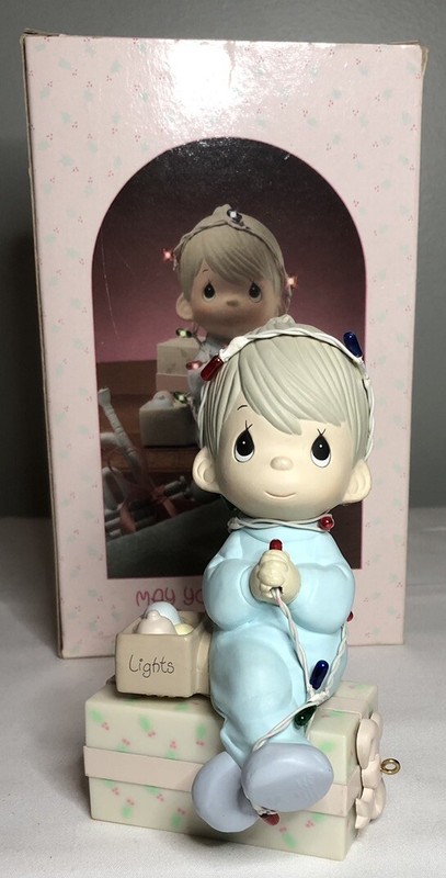 1987 Precious Moments Figurine  558125, May Your Christmas Be Delightful  w/box
