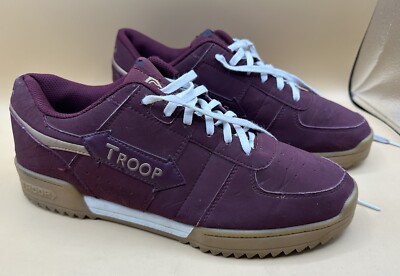 Men's Troop Crown Ripple Deep Burgundy Wheat Fashion Sneakers Size 10.5 *Damage