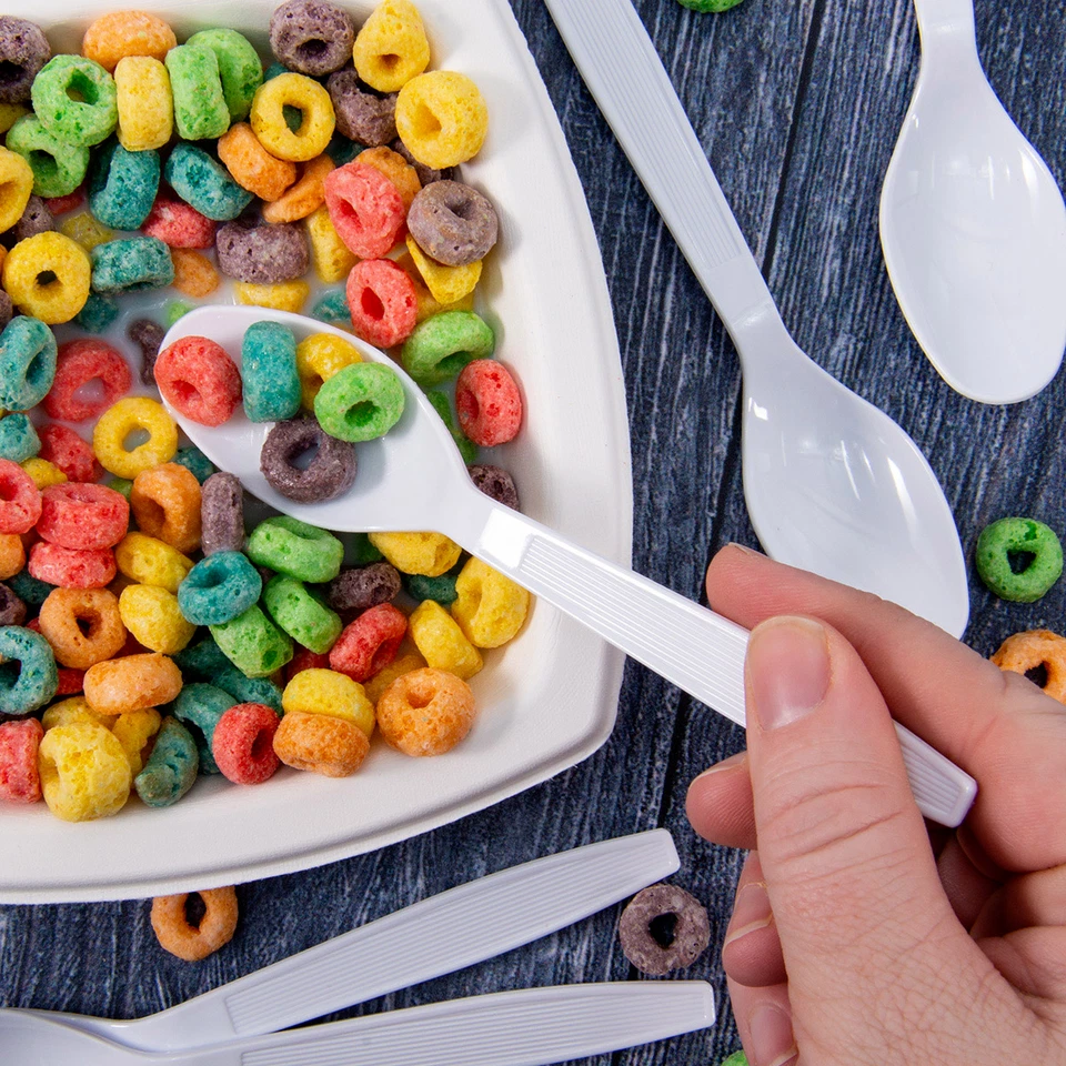 Solo Heavyweight Plastic Spoon, White, 500-count Kitchen Home Party Supplies USA - Image 2 of 3