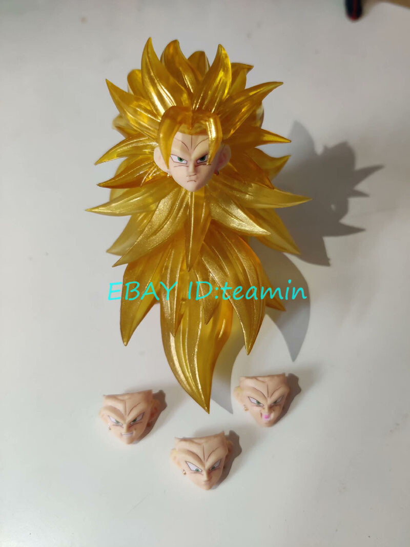 6個セット ジフレド フィギュア KONG STUDIO K025 Super Saiyan 3 Vegetto Yellow Hair 1/12
