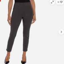 Express Women  s Size XXL Ponte Pant Charcoal Heather Gray Pull On Ankle Length