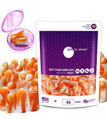Moldex Soft Foam Ear Plugs 50 Pairs Softies  Earplugs -33dB Highest NRR Made ...