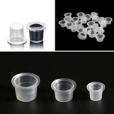 100/500 Pcs Ink Caps Plastic Cups Tattoo Supplie