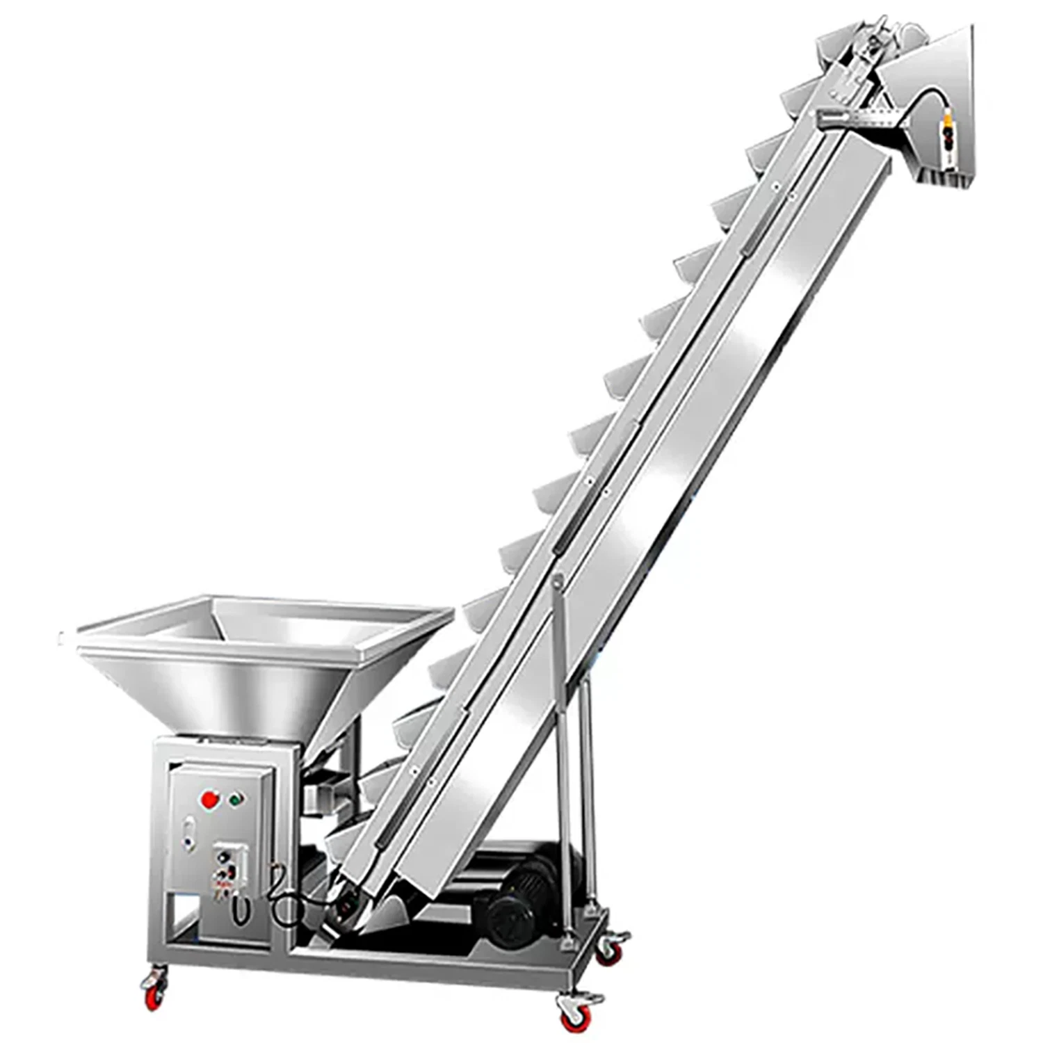 2.4M High Bucket Elevator Feeding Machine With 100Kg Hopper