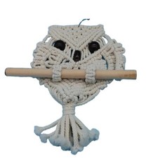 Macrame Owl 15 Inch With Big Eyes