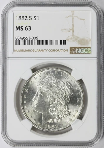1882-S $1 Morgan Dollar NGC MS63
