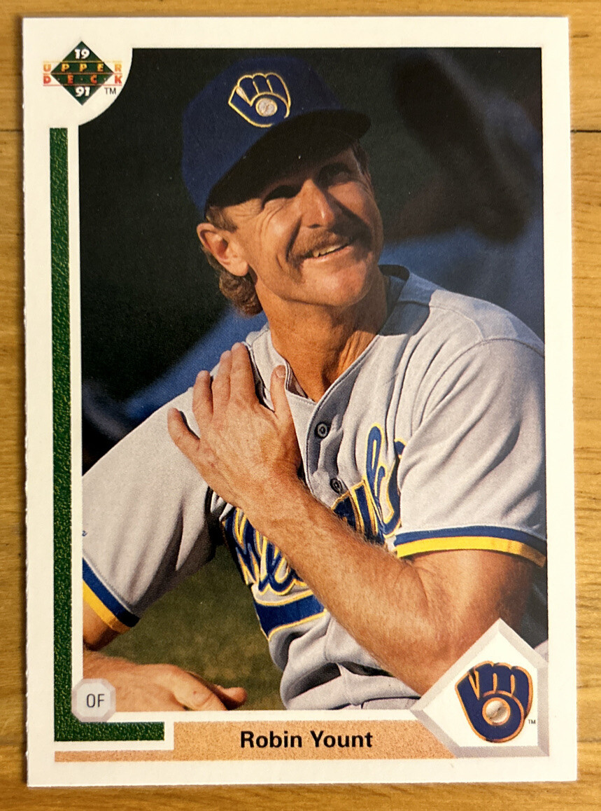 1991 Upper Deck Robin Yount Baseball Card 344 Brewers HOF Outfield